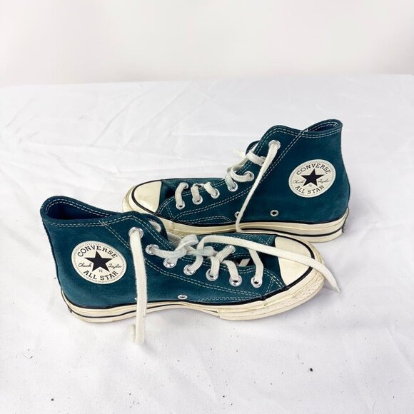 CHUCK TAYLOR CONVERSE TURQUOISE BLUE SUEDE SHOES 70S STYLE SIZE 6.5 - Picture 3 of 7